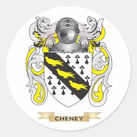 Cheney-Wappen Runder Aufkleber (Vorderseite)