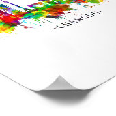 Chengdu China Skyline Poster (Ecke)