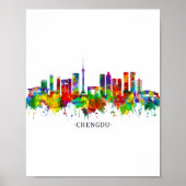 Chengdu China Skyline Poster (Vorne)