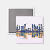 Chengdu Skyline Magnet (Vorderseite/Rückseite)