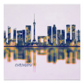 Chengdu Skyline Poster (Vorderseite)