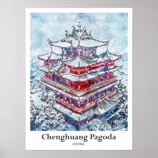 Chenghuang Pagoda China Art Collection Poster (Vorne)