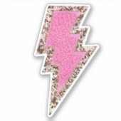 Chenille-Blitzbolzen Aufkleber (Vorderseite)