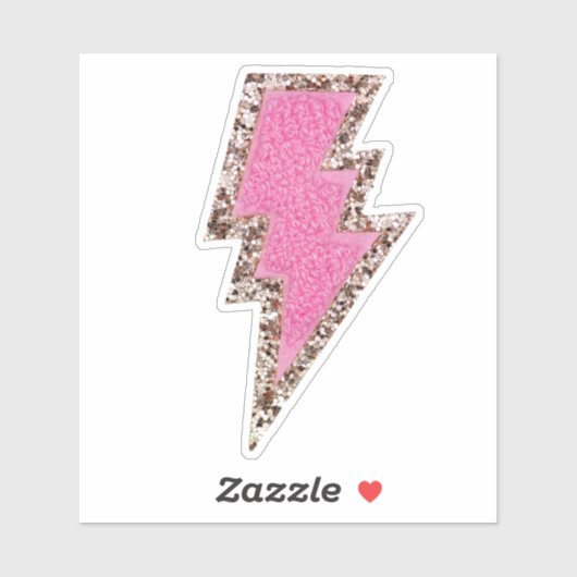 Chenille-Blitzbolzen Aufkleber (Blatt)