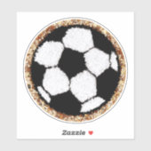Chenille-Fußball Aufkleber (Blatt)