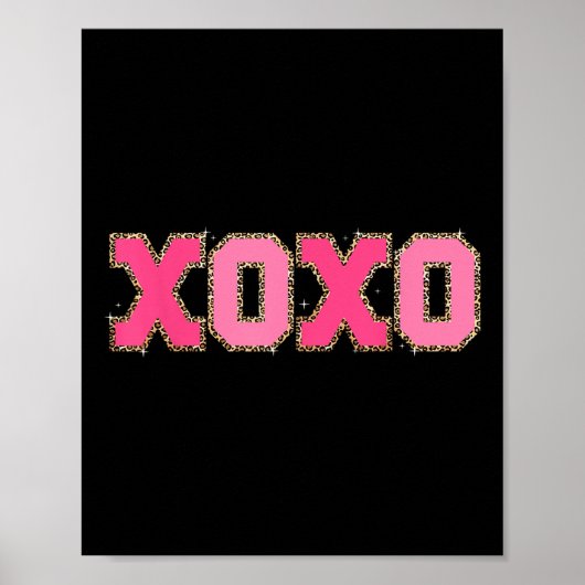 Chenille Patch Sparkling Xoxo Valentine Day Heart Poster (Vorne)