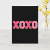 Chenille-Patch-Sparkling-Xoxo-Valentinstag-Herz Karte (Gelbe Blume)