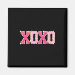 Chenille Patch Sparkling Xoxo Valentinstag Herz Magnet