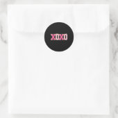 Chenille Patch Sparkling Xoxo-Valentinstag Runder Aufkleber (Tasche)