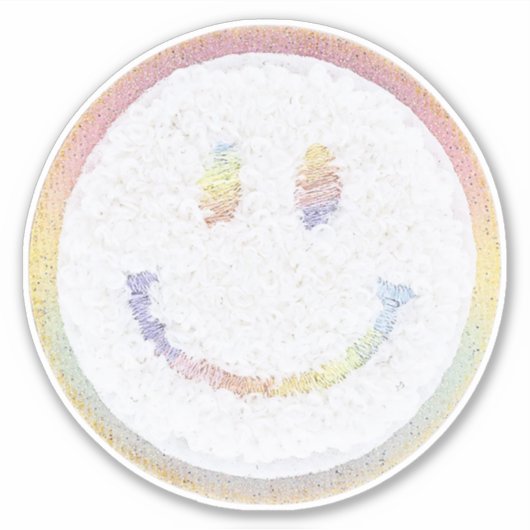 Chenille Smile-Gesicht Aufkleber (Vorderseite)