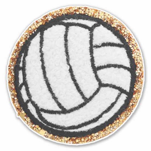 Chenille Volleyball Aufkleber (Vorderseite)