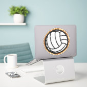 Chenille Volleyball Aufkleber (Laptop auf Schreibtisch)