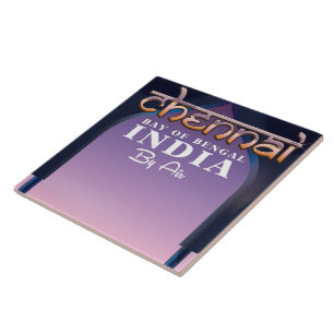 Chennai, Bengalische Bucht in Ostindien Fliese