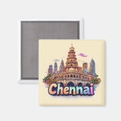 Chennai Indien Reise Design 🇮🇳 Magnet (Vorderseite/Rückseite)