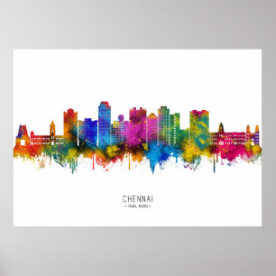 Chennai Indien Skyline Poster