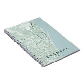 Chennai Indien Stadtplan Minimales Design Notizblock (Rechte Seite)