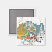 Chennai Magnet (Vorderseite/Rückseite)