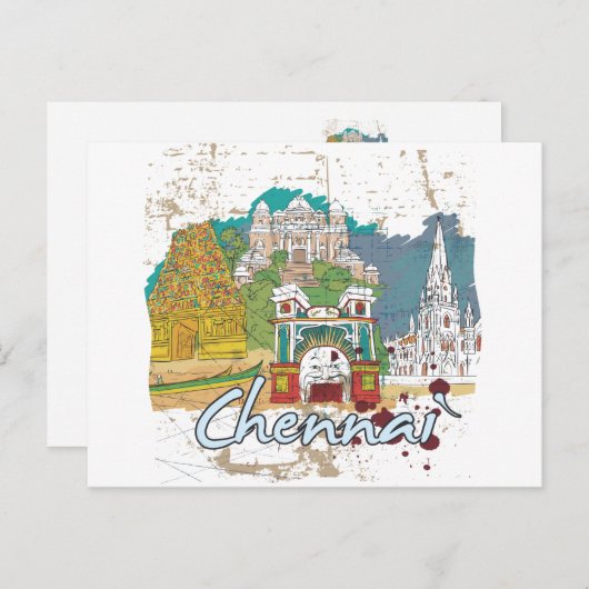 Chennai Postkarte (Vorne/Hinten)