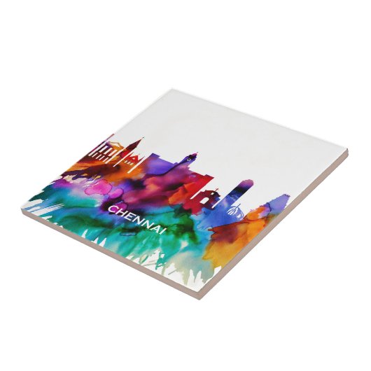 Chennai Skyline Fliese (Seite)