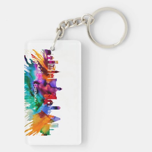 Chennai Skyline Schlüsselanhänger (Rückseite)