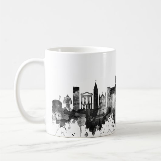 Chennai Tamil Nadu Skyline BW Kaffeetasse (Links)