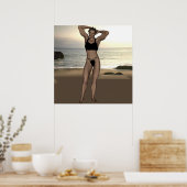 Chennel Johnson in Swimsuit Poster (Küche)