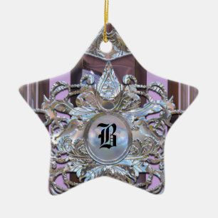 Chenonceau Barock Elegantes Monogramm Keramik Ornament