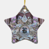 Chenonceau Baroque Elegantes Monogramm Keramik Ornament (Hinten)