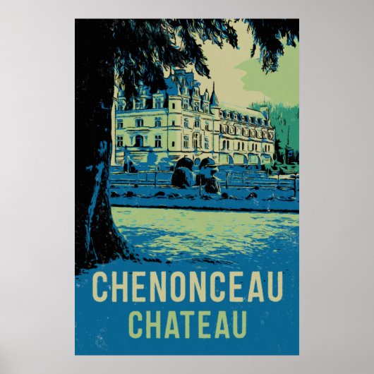 Chenonceau chateau Originalbild Frankreich Poster (Vorne)