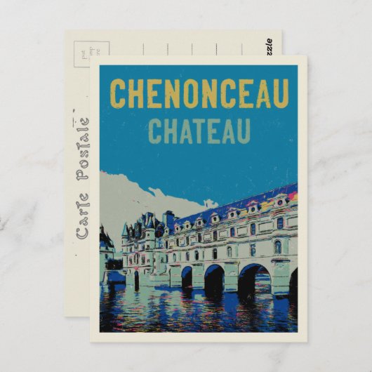 Chenonceau-Schlossausstellung Frankreich Po Postkarte (Vorne/Hinten)