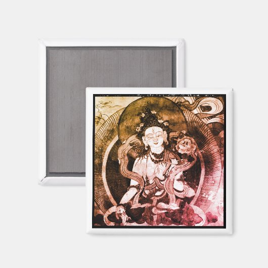 Chenrezing Buddha, Vintag Heruka, Tibet Magnet (Vorderseite/Rückseite)