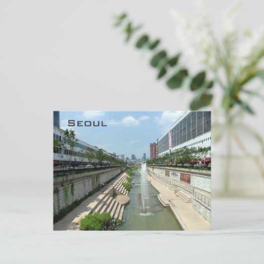 Cheonggye Stream Postkarte (Stehend Vorderseite)