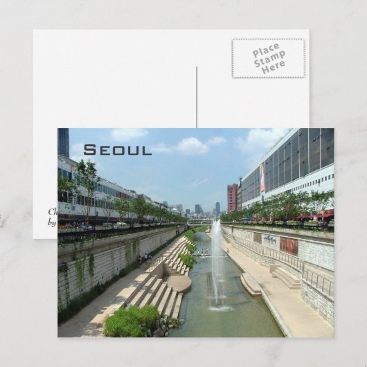 Cheonggye Stream Postkarte (Vorne/Hinten)