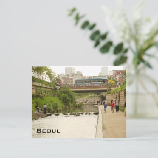 Cheonggye Stream Postkarte (Stehend Vorderseite)