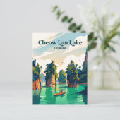Cheow Lan Lake Thailand Postkarte (Stehend Vorderseite)