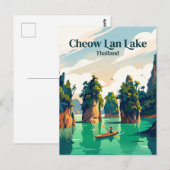 Cheow Lan Lake Thailand Postkarte (Vorne/Hinten)