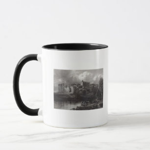 Chepstow Schloss, graviert von R. Hinshelwood Tasse