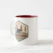 Chequamegon-Nicolet National Forest Bear Zweifarbige Tasse (Vorderseite Links)