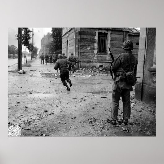 Cherbourg Frankreich U.S. Street Fighting World Wa Poster (Vorne)