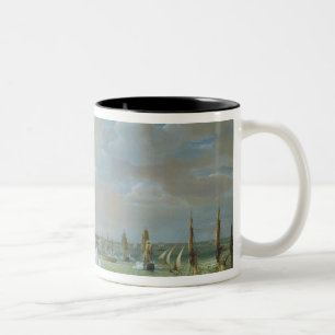 Cherbourg-Hafen, 1822 Zweifarbige Tasse