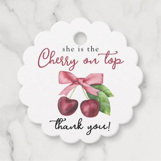 Cherbow baby Dusche - Danke Geschenkanhänger (Vorderseite)