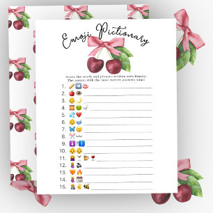 Cherbow baby Dusche Emoji Pictionary game