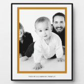 Chered Family Memory Plaque - Schwarz & Gold Fotoplatte (Vorderseite)