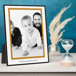 Chered Family Memory Plaque - Schwarz & Gold Fotoplatte