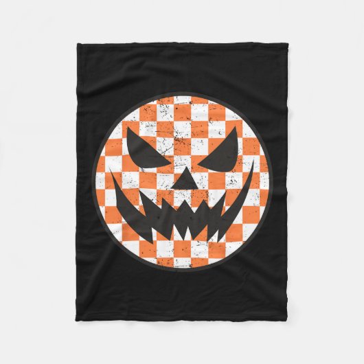 Chered Pattern Halloween Face Trendy Kids Fleecedecke (Vorderseite)