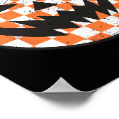 Chered Pattern Halloween Face Trendy Kids Poster (Ecke)