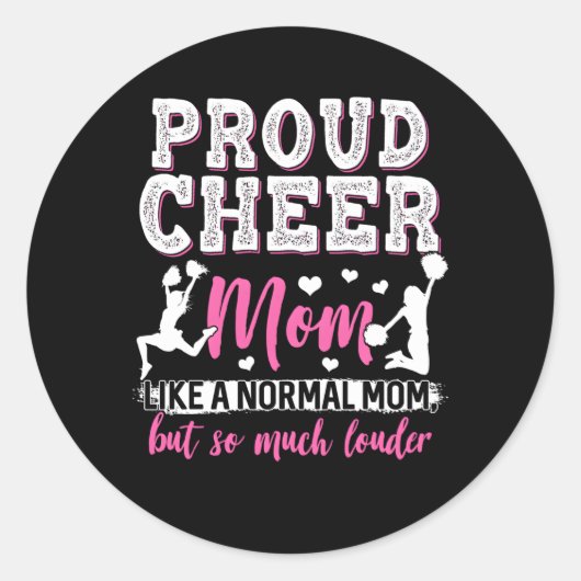 Chereleader Mama Cheer Mama Runder Aufkleber (Vorderseite)