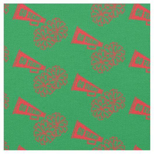 Chereleader Team School Colors Red & Green Stoff (Nahaufnahme)