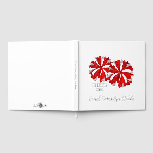 Chereleading Pom Poms Personalisiert Foil Scrapboo Gästebuch (Voll)