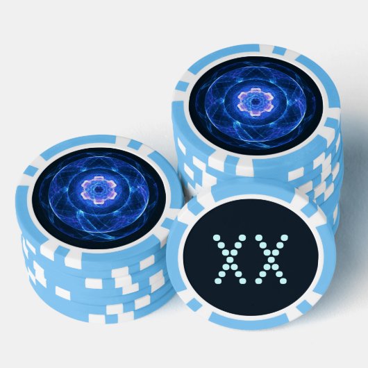 Cherenkov Radiation Pokerchips (Stapel)